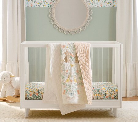 Crib Pottery Barn Nursery Art Sloan Acrylic Convertible Cot