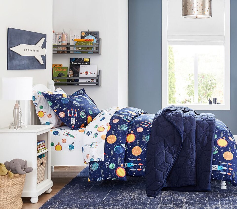 Solar System Glow-in-the-Dark Sheet Set & Pillowcases