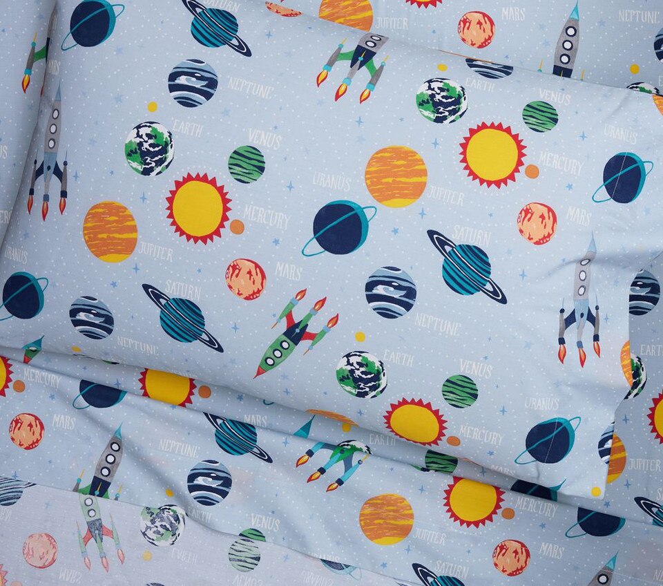 Solar System Glow-in-the-Dark Sheet Set & Pillowcases