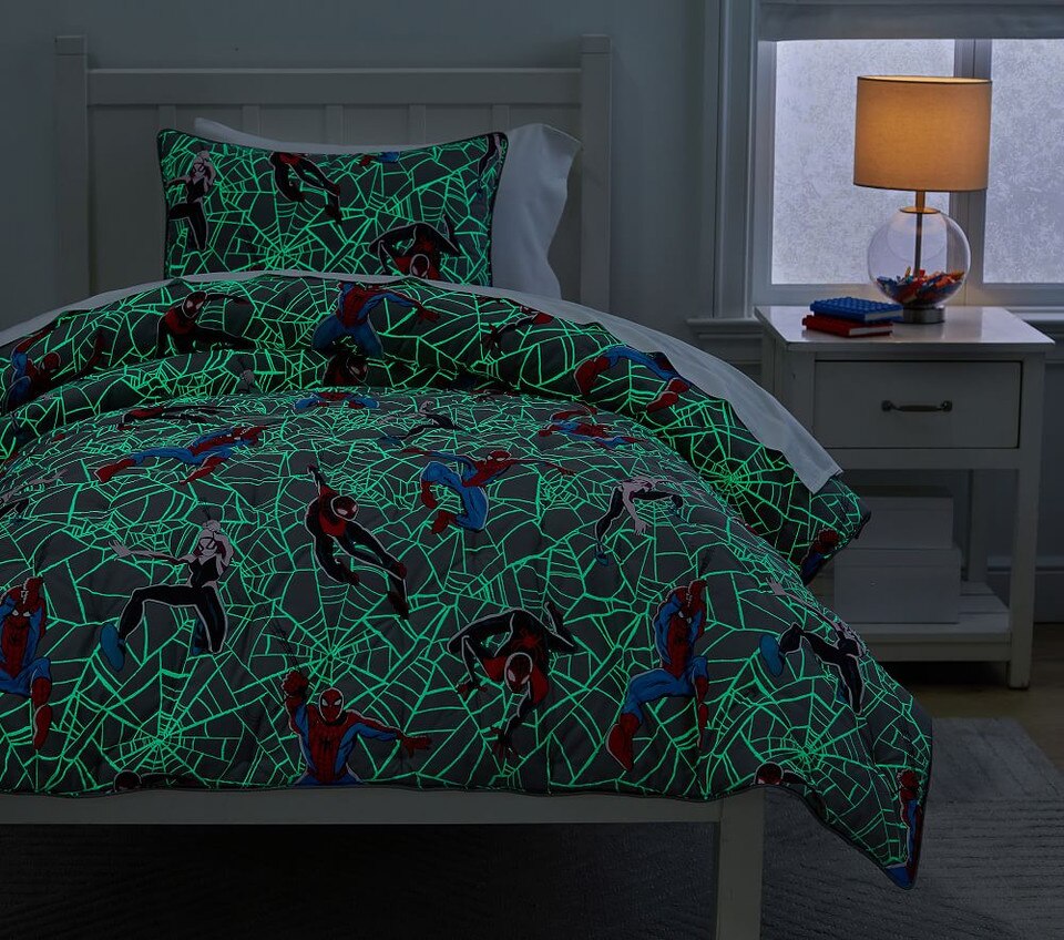 Marvel's Spider-Man Glow-in-the-Dark Comforter & Pillowcases