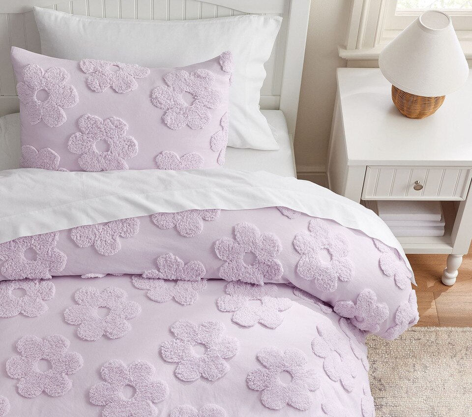 Textured Daisy Jacquard Duvet Cover & Pillowcases