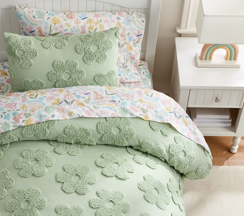 Textured Daisy Jacquard Duvet Cover & Pillowcases