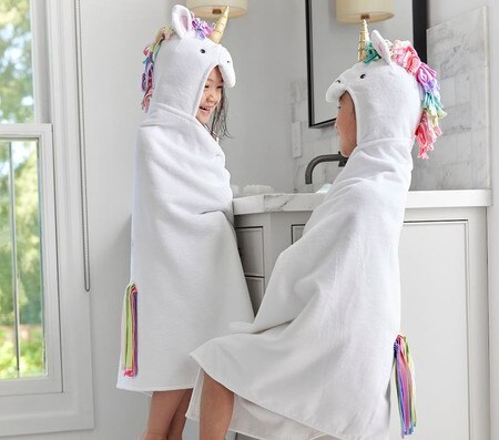 Bath Unicorn Hooded Towels Quick Dry Towel Kids' Unicorn Hooded