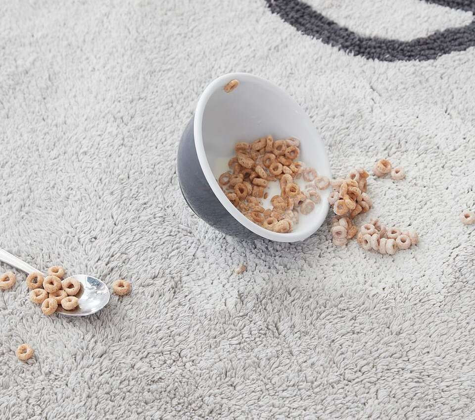 Numbers Machine Washable Round Rug
