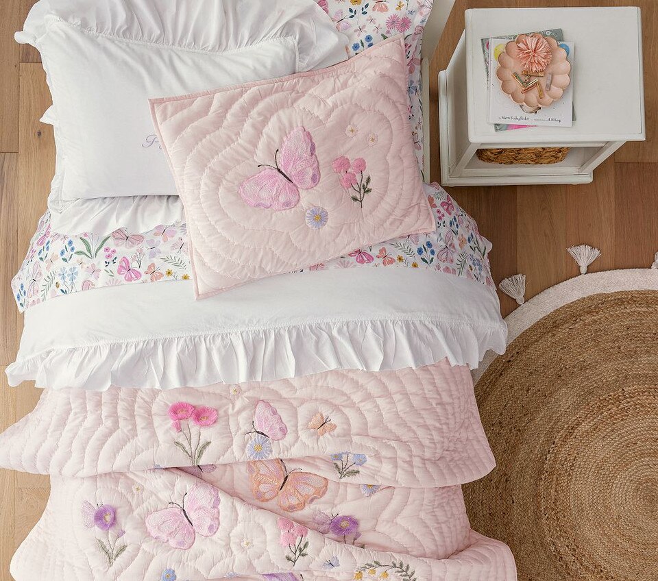 Wildflower Butterfly Bedspread & Pillowcases