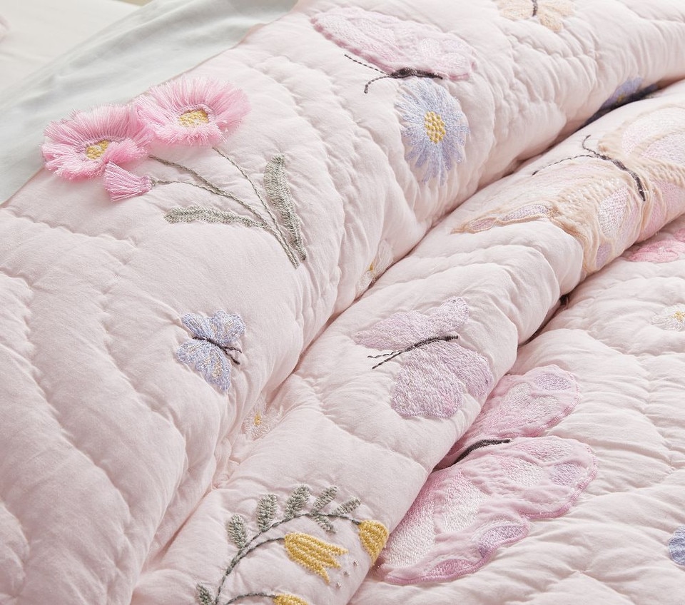 Wildflower Butterfly Bedspread & Pillowcases