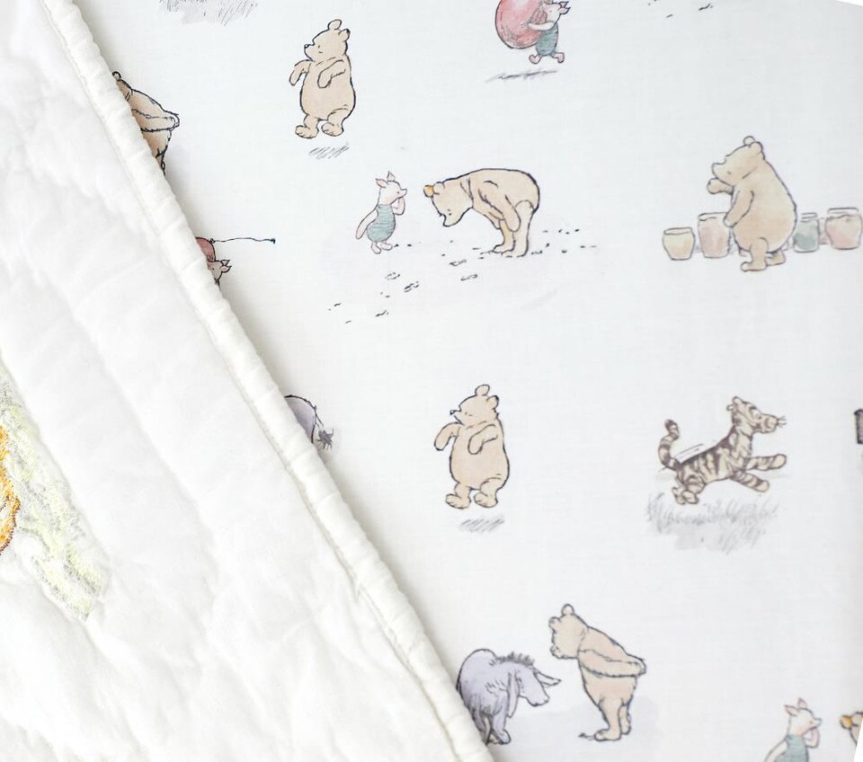Organic Disney Winnie the Pooh Cot Fitted Sheet