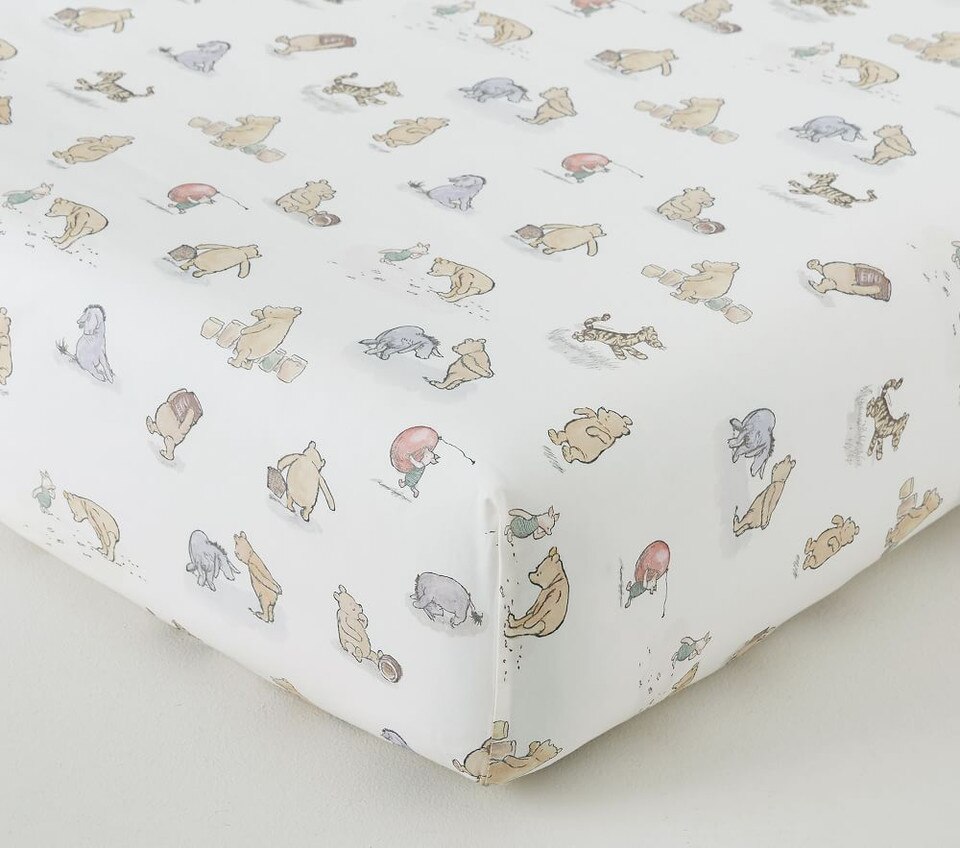 Organic Disney Winnie the Pooh Cot Fitted Sheet