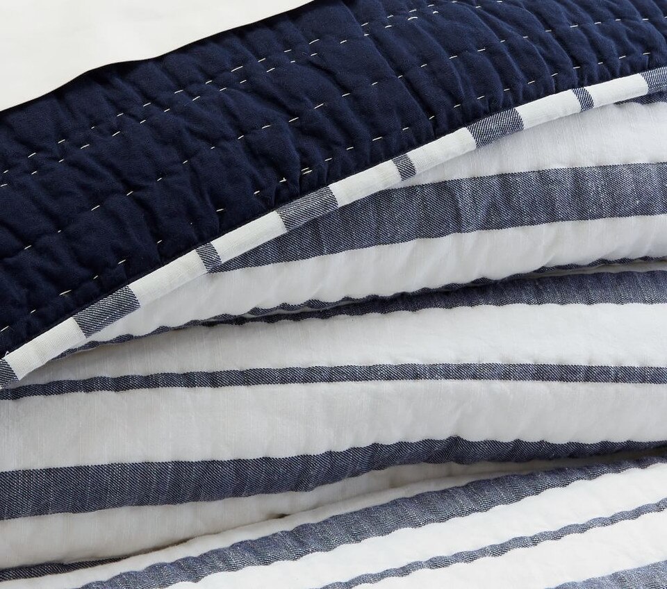 Yarn Dye Stripe Bedspread & Pillowcases
