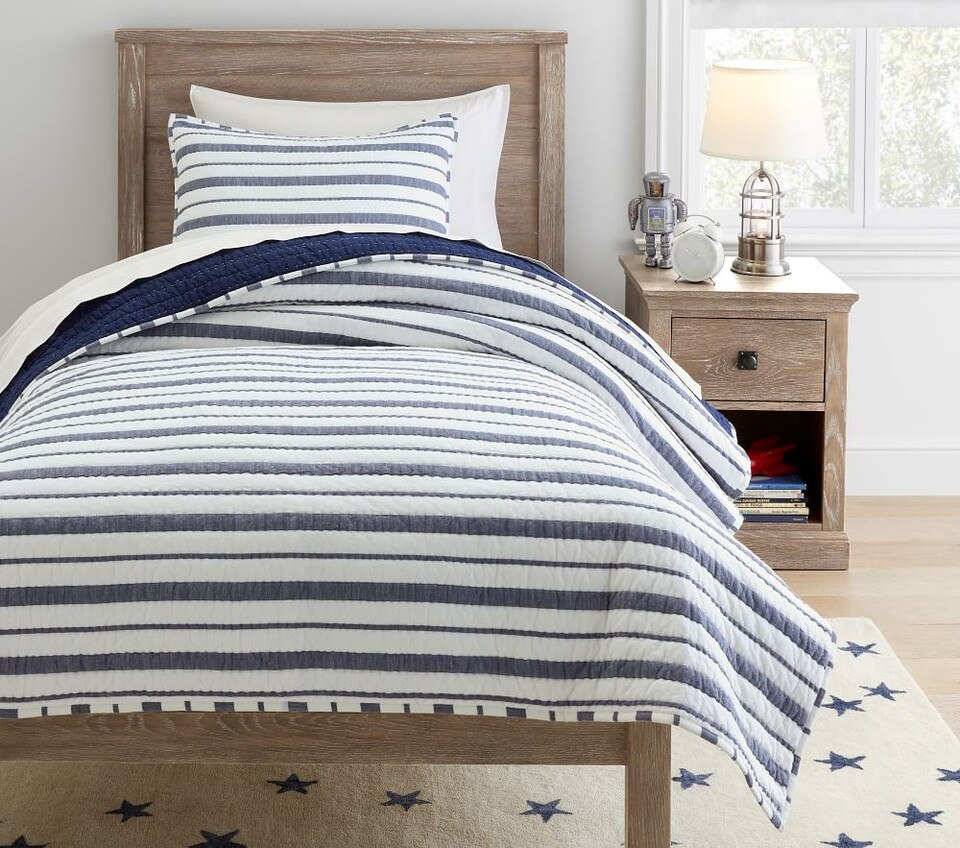 Yarn Dye Stripe Bedspread & Pillowcases
